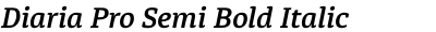 Diaria Pro Semi Bold Italic